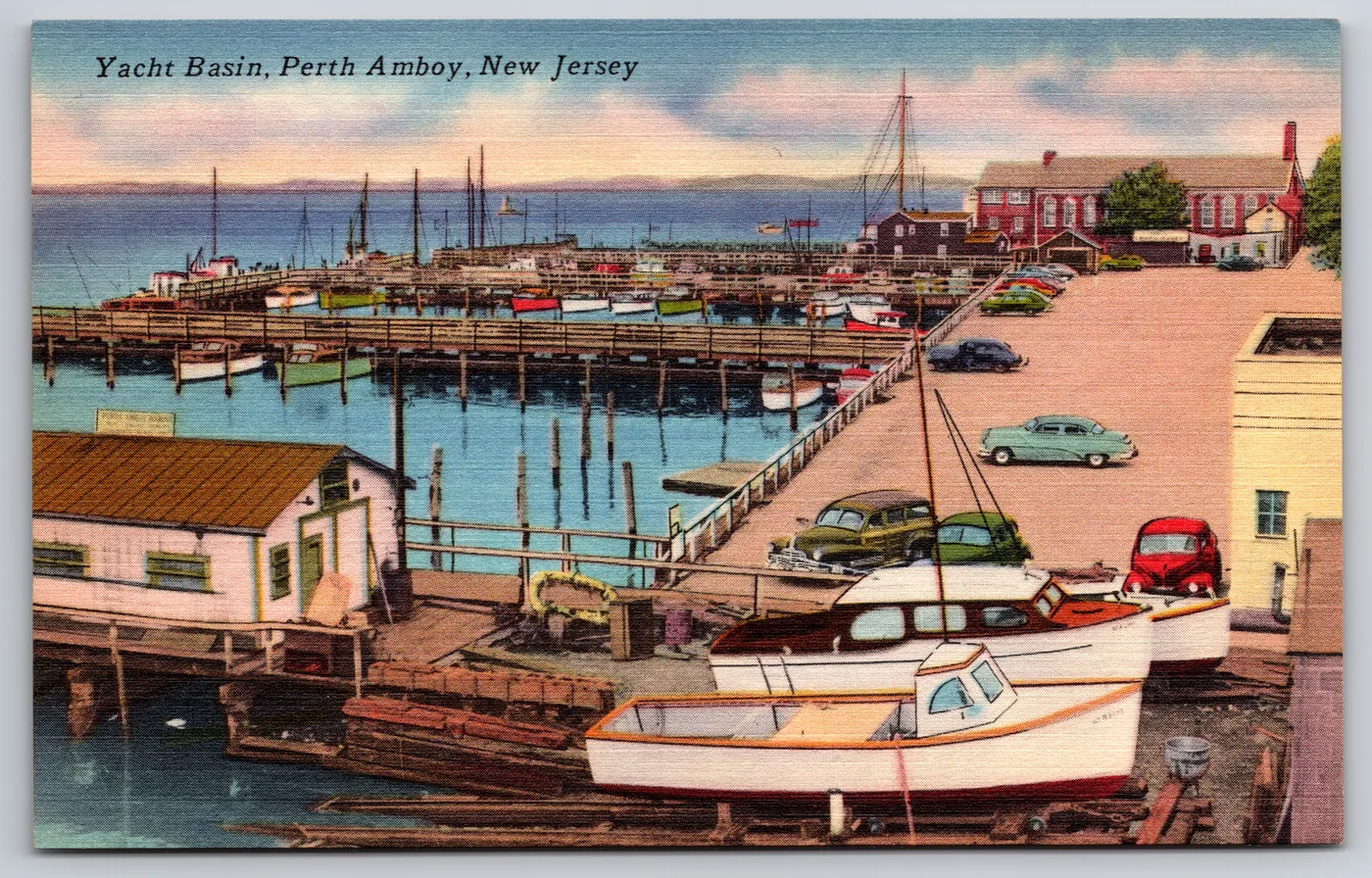 The front of a linen-finish postcard published by Coronet Greeting Card Co.